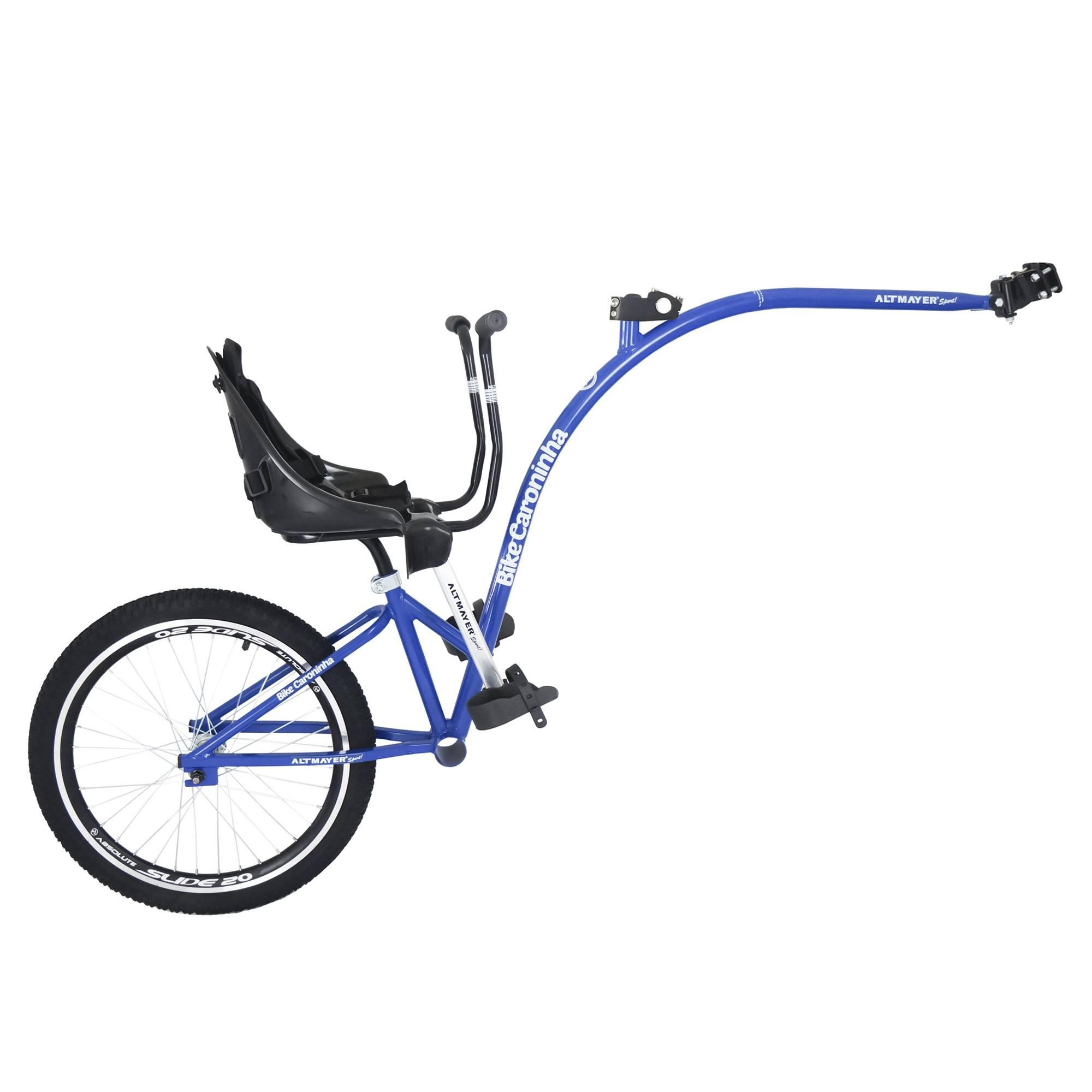 Bike Caroninha Baby Completo Azul Com Assento Preto