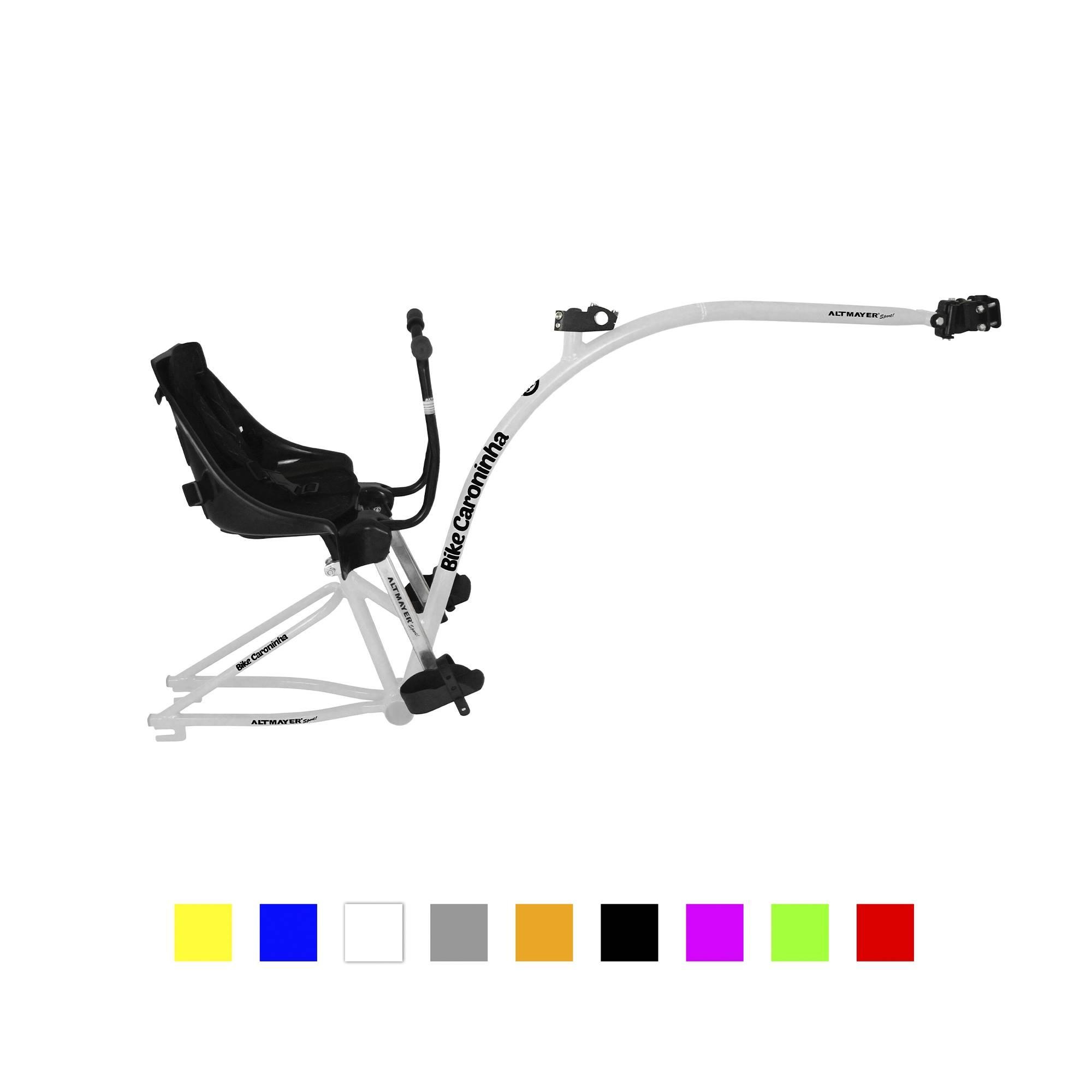 Bike Caroninha Baby Quadro Branco Com Assento Preto