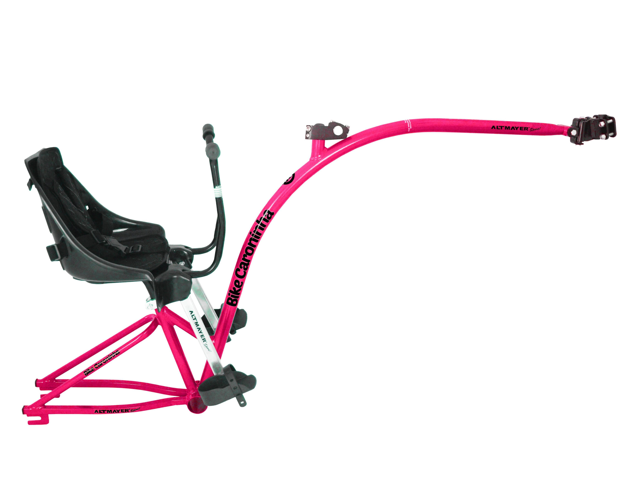 Bike Caroninha Baby Quadro Rosa Com Assento Preto