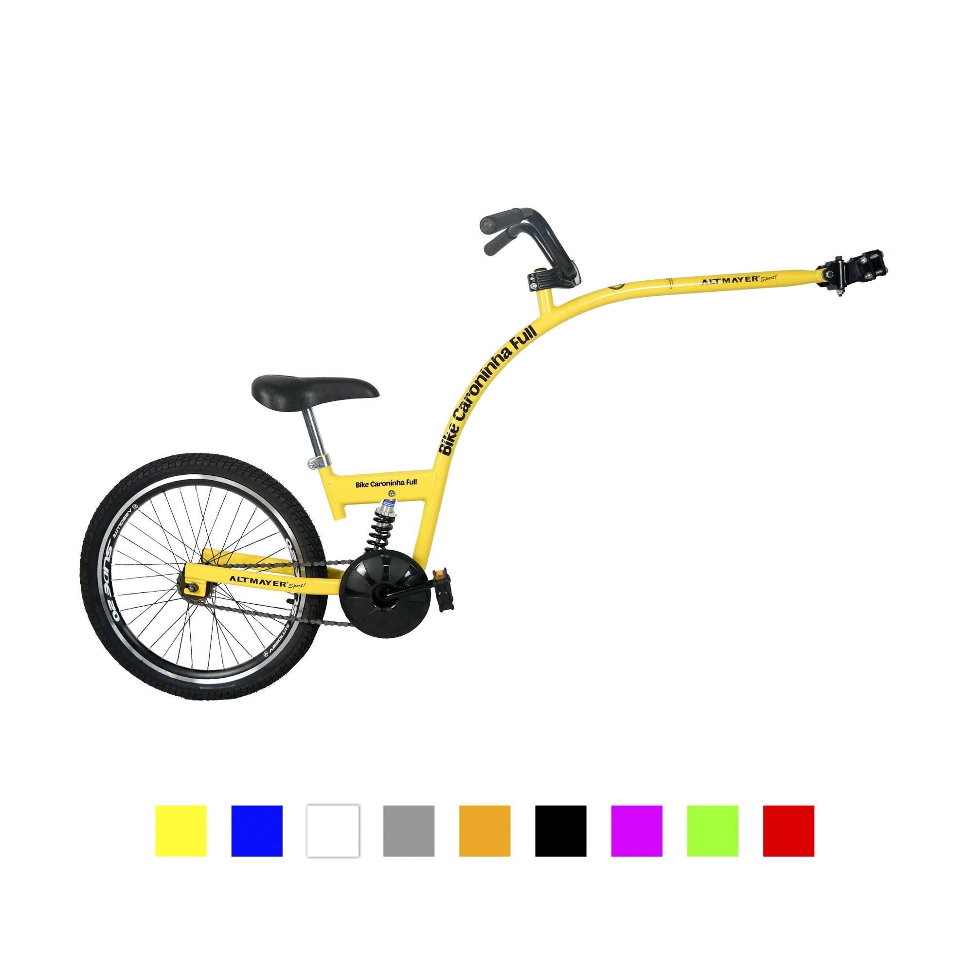 Bike Caroninha Full Reboque Infantil Com Amortecedor - Amarela