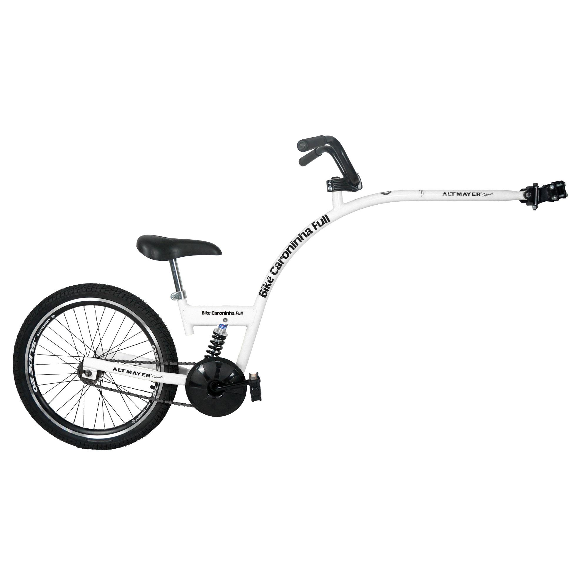 Bike Caroninha Full Reboque Infantil Com Amortecedor - Branca