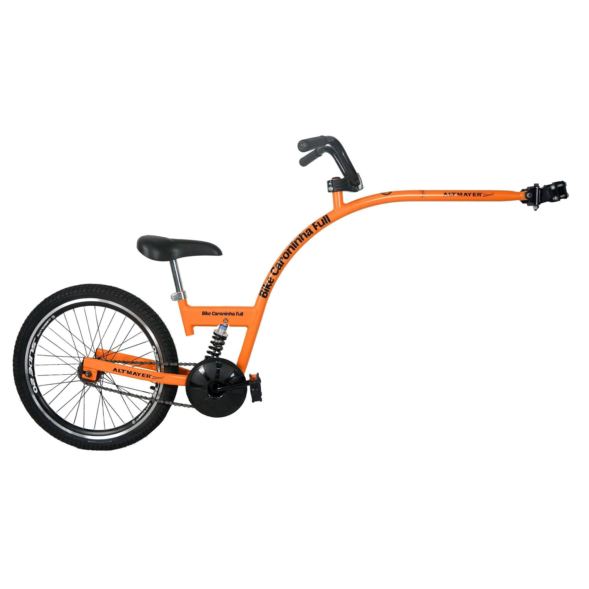 Bike Caroninha Full Reboque Infantil Com Amortecedor - Laranja