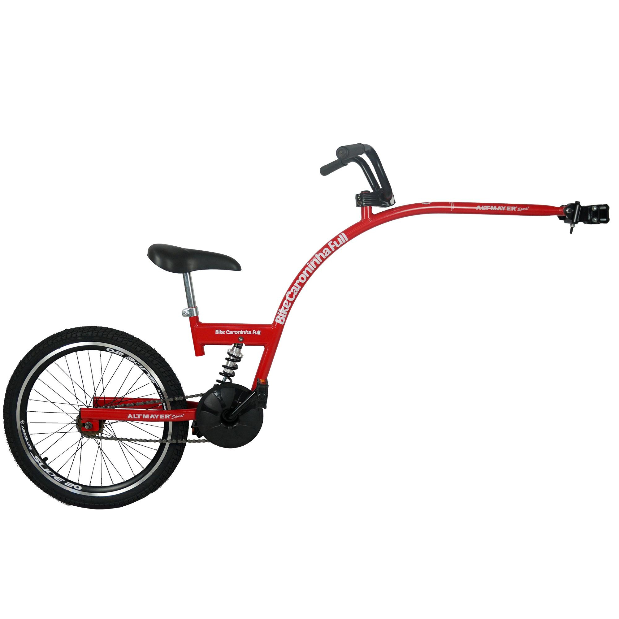Bike Caroninha Full Reboque Infantil Com Amortecedor - Vermelha