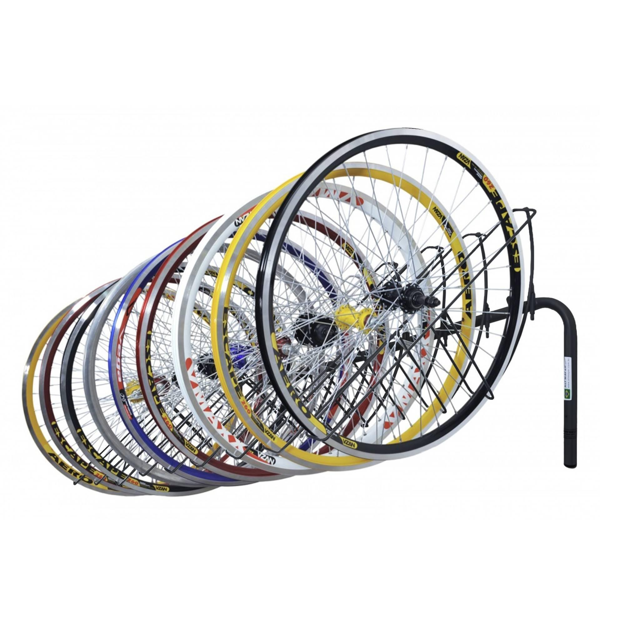 Suporte Para Rodas De Bicicleta Montadas